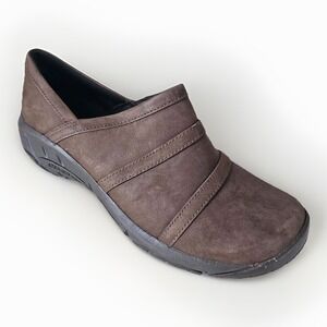 Merrell Encore Moc 4 Espresso Brown Leather Casual Shoe Clog Womens Size 7.5 EUC